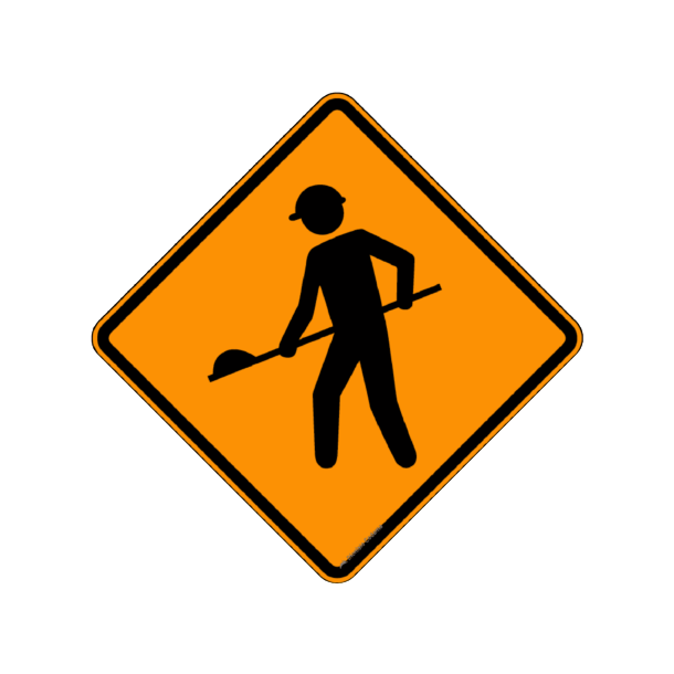 Placa em obras